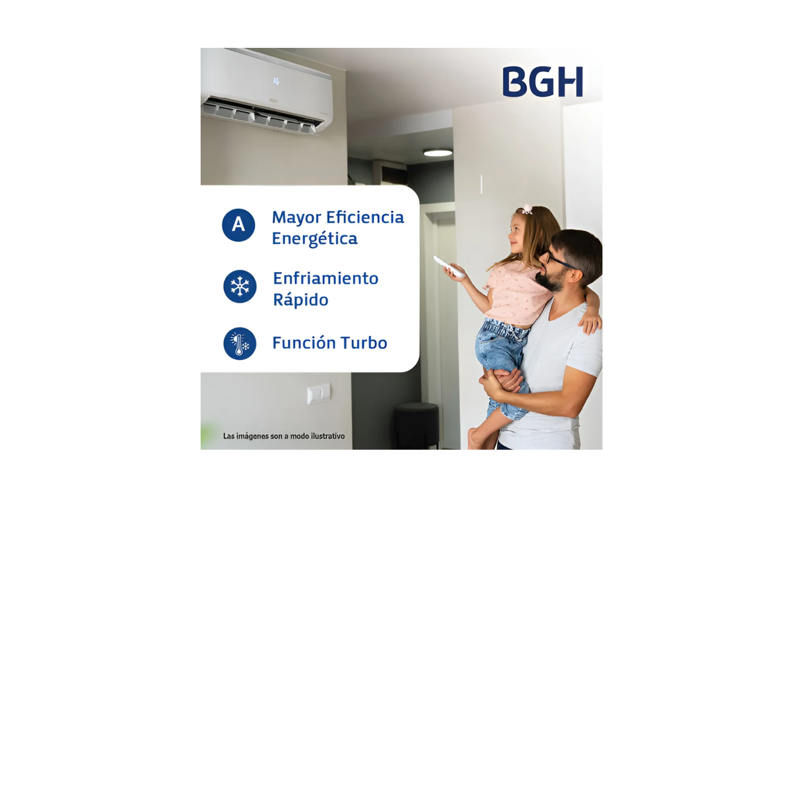 Aire Acondicionado Split Frío/calor Bgh 5500f Bs64wchu Color Blanco - Imagen 2